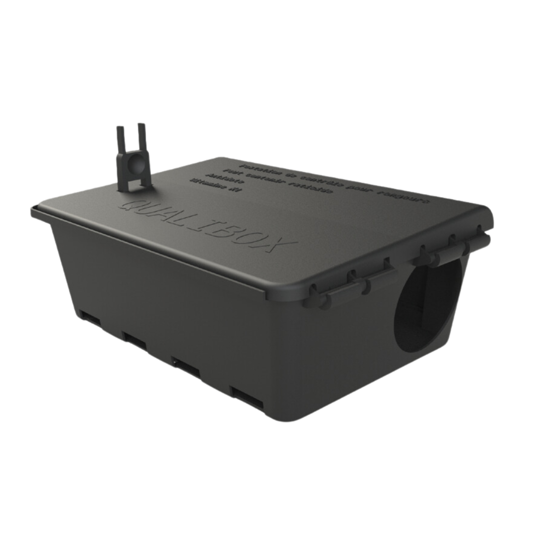 Qualibox Noir - Boîte d'Appât de Sécurité pour la Dératisation contre Rats et Souris 1 Qualibox Noir - Boîte d'Appât de Sécurité pour la Dératisation contre Rats et Souris
