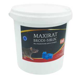 MAXIRAT Brodi-5 Bloc Solution Professionnelle de Dératisation pour Rats et Souris