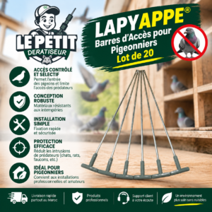 LAPYAPPE® Barres d'Accès pour Pigeonniers - Lot de 20