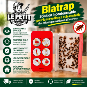 Blatrap solution incontournable pour la surveillance et le contrôle des cafards germaniques à l'intérieur