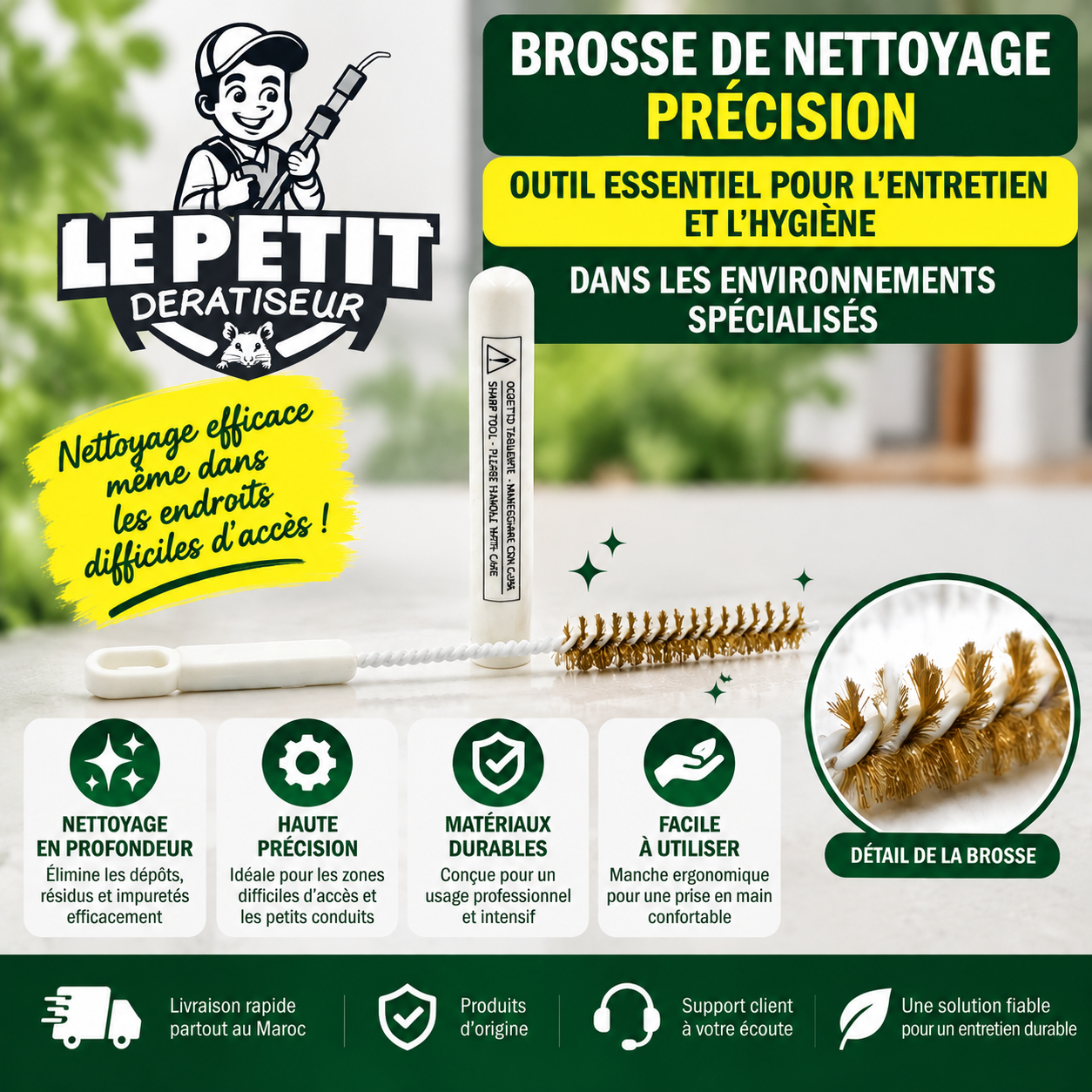 Brosse de Nettoyage Précision – Outil Essentiel pour Entretien et Hygiène dans les Environnements Spécialisés 1 Brosse de Nettoyage Précision – Outil Essentiel pour Entretien et Hygiène dans les Environnements Spécialisés