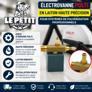 Électrovanne Polti en Laiton Haute Précision pour Systèmes de Pulvérisation Professionnels