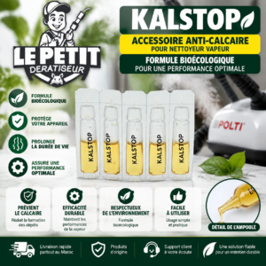 Kalstop - Accessoire Anti-Calcaire pour Nettoyeur Vapeur, Formule Bioécologique pour une Performance Optimal