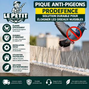 Pique Anti-Pigeons ProDefence Solution Durable pour Éloigner les Oiseaux Nuisibles