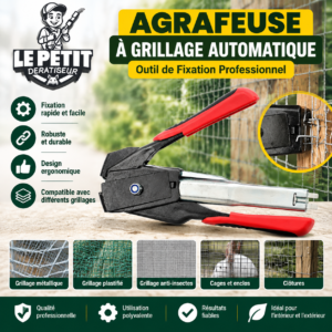 Agrafeuse à Grillage Automatique – Outil de Fixation Professionnel