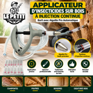 Applicateur d’Insecticides sur Bois à Injection Continue – Baril avec Aiguille Pro Automatique