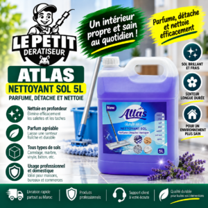 Atlas Nettoyant Sol 5L - Parfume, Détache et Nettoie