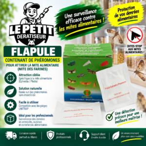 FLAPULE - Contenant de Phéromones pour Attirer la Mite Alimentaire (Mite des Farines)