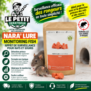 NARA® Lure Monitoring Fish - Appât de Surveillance pour Rats et Souris