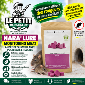 NARA® Lure Monitoring Vanilla – Appât de Surveillance pour Rats et Souris
