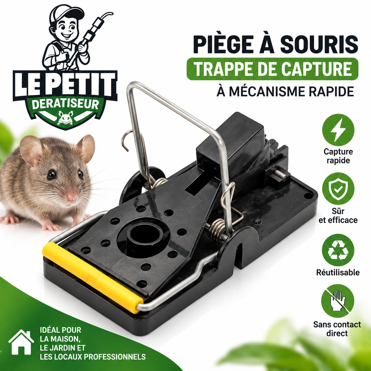 Piège à Souris - Trappe de Capture à Mécanisme Rapide 1 Piège à Souris – Trappe de Capture à Mécanisme Rapide