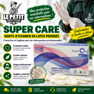 Super Care - Gants d'Examen en Latex Poudrés
