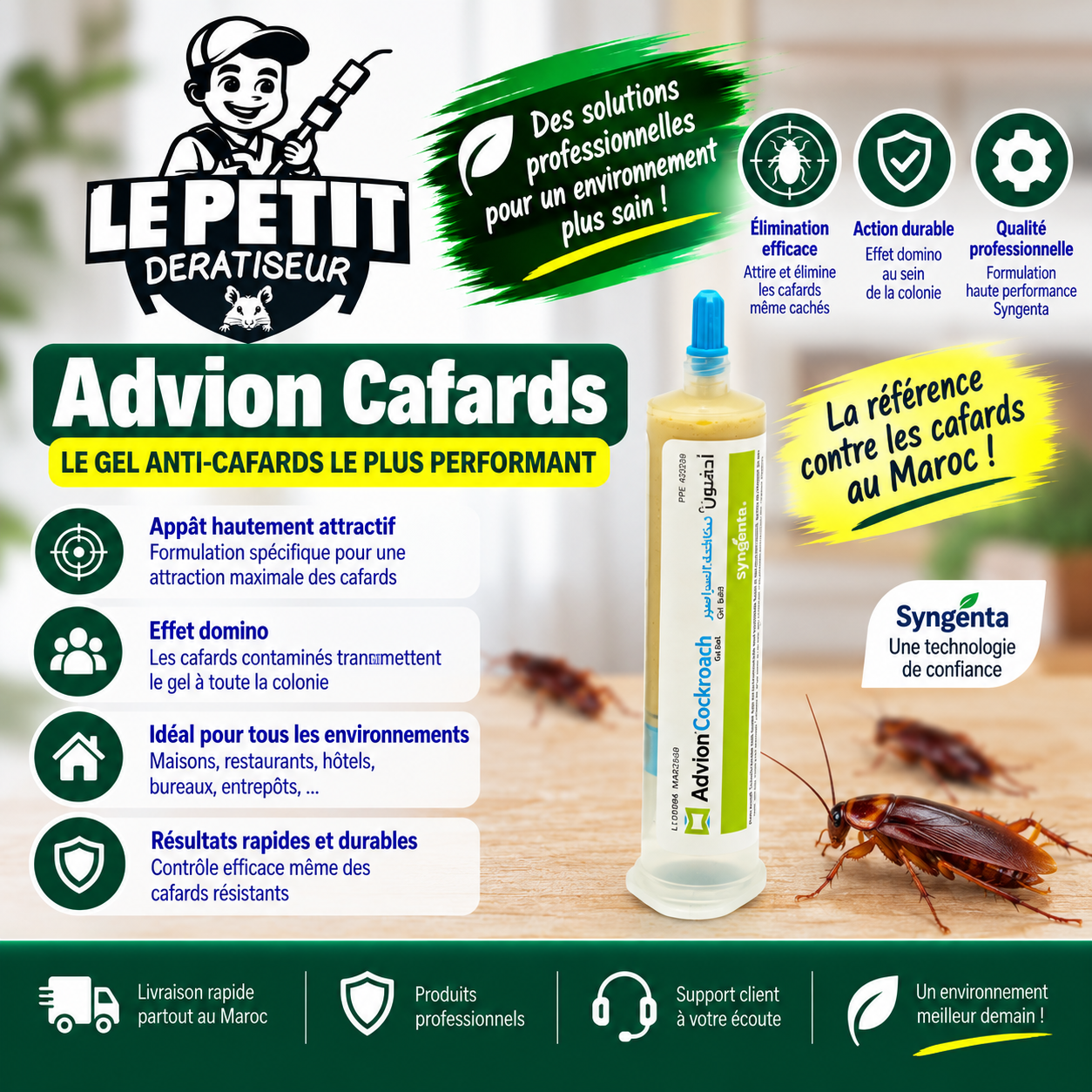 Anti Cafard – Meilleur Produit au Maroc | Gel Advion Cafards 30g 1 Anti Cafard – Meilleur Produit au Maroc Gel Advion Cafards 30g