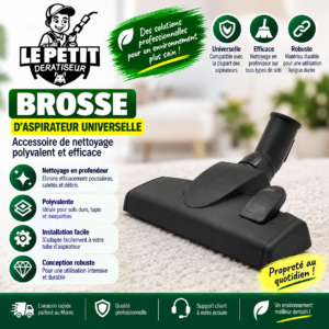 Brosse d'Aspirateur Universelle – Accessoire de Nettoyage Polyvalent et Efficace