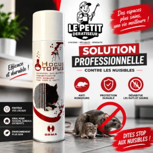 Hocus Topus aérosol anti-rongeurs professionnel – solution contre rats et souris Le Petit Dératiseur