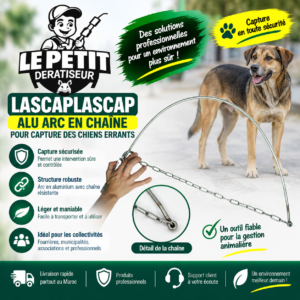 LASCAP ALU Arc en chaîne pour capture des chiens errants