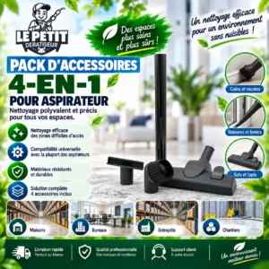 Pack d'Accessoires 4-en-1 pour Aspirateur – Nettoyage Polyvalent et Précis
