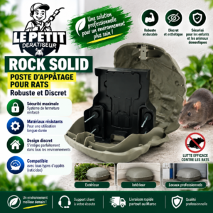 ROCK SOLID – Poste d'Appâtage pour Rats Robuste et Discret