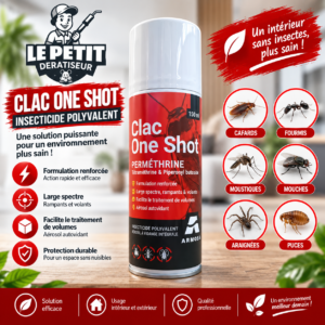 Clac One Shot 150ml - Bombe Fumigène Insecticide