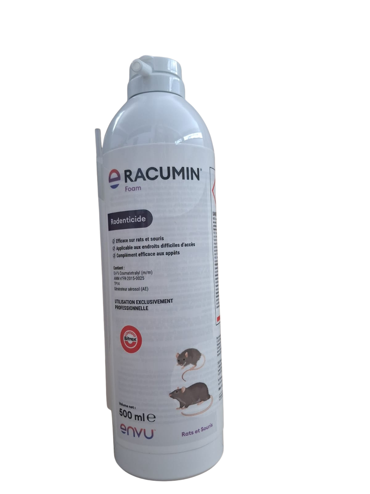 RACUMIN Foam 500ml - Mousse Raticide Professionnelle (Anti-Rats et Souris) 1 Racumin foam 500ml