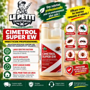Affiche professionnelle insecticide anti-nuisibles